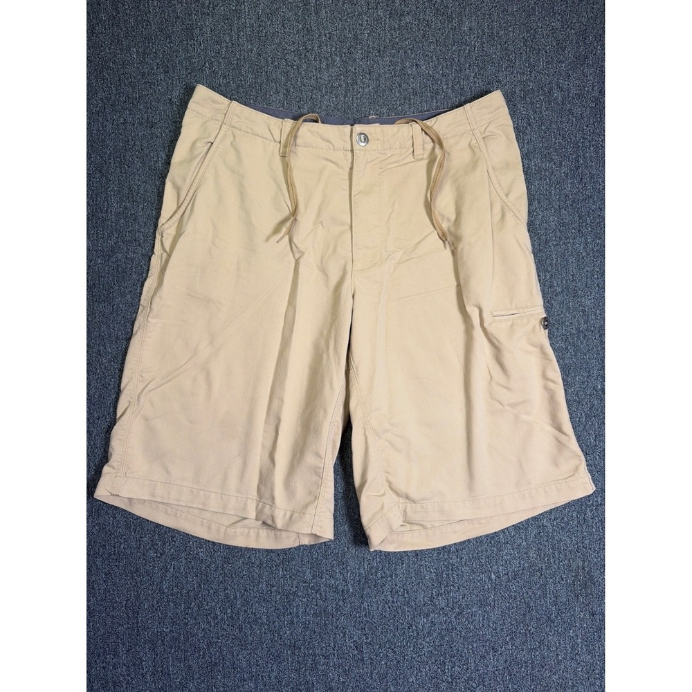Patagonia Mens 34‎ Nylon Utility Shorts Tan Khaki Hiking Cargo Drawstring